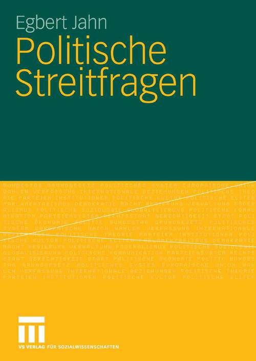 Book cover of Politische Streitfragen (2008)