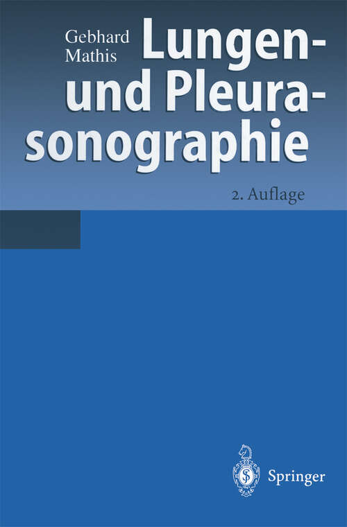 Book cover of Lungen- und Pleurasonographie (2. Aufl. 1996)