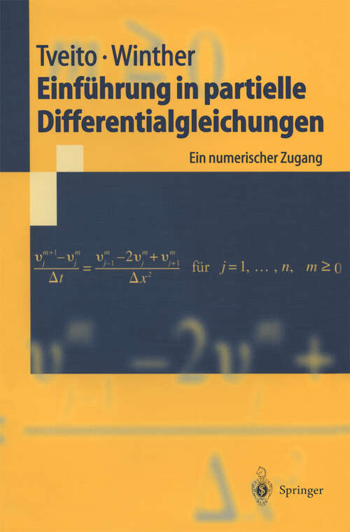 Book cover of Einführung in partielle Differentialgleichungen: Ein numerischer Zugang (2002) (Springer-Lehrbuch)