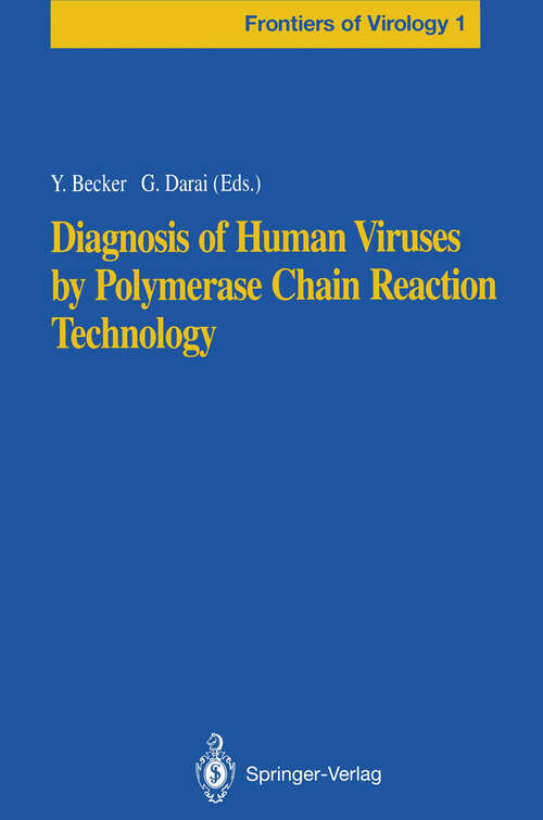 Book cover of Diagnosis of Human Viruses by Polymerase Chain Reaction Technology (1992) (Frontiers of Virology #1)