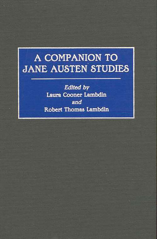 Book cover of A Companion to Jane Austen Studies