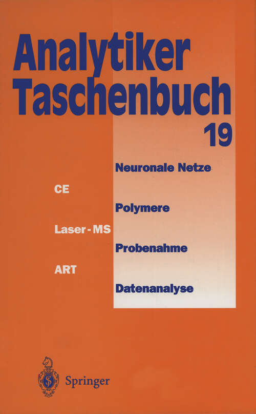Book cover of Analytiker-Taschenbuch (1998) (Analytiker-Taschenbuch #19)