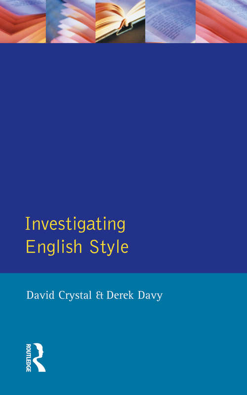Book cover of Investigating English Style