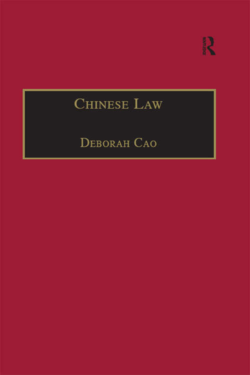 Book cover of Chinese Law: A Language Perspective