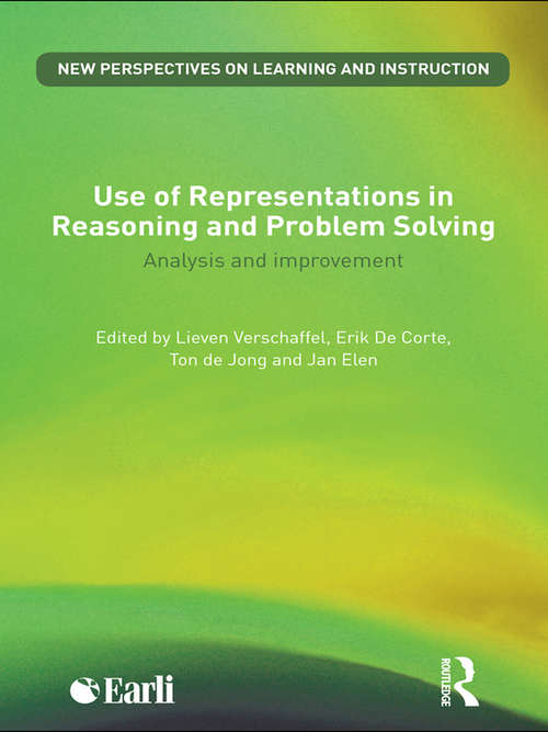 Book cover of Use of Representations in Reasoning and Problem Solving: Analysis and Improvement (New Perspectives on Learning and Instruction)