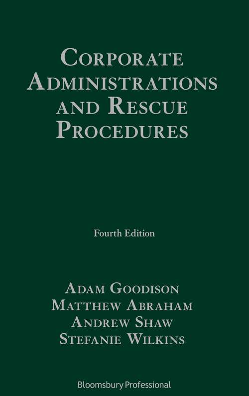 Book cover of Corporate Administrations and Rescue Procedures