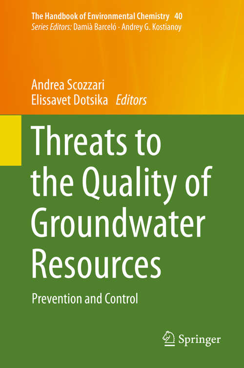 Book cover of Threats to the Quality of Groundwater Resources: Prevention and Control (1st ed. 2016) (The Handbook of Environmental Chemistry #40)