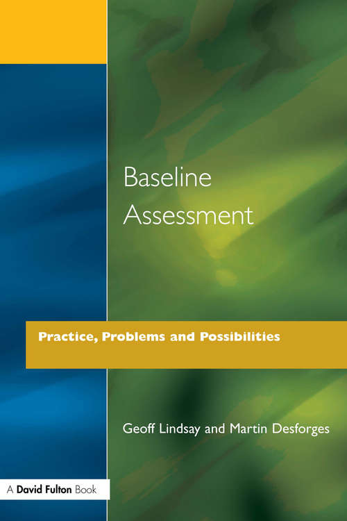 Book cover of Baseline Assessment: Practice, Problems and Possibilities