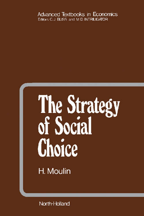 Book cover of The Strategy of Social Choice (ISSN: Volume 18)