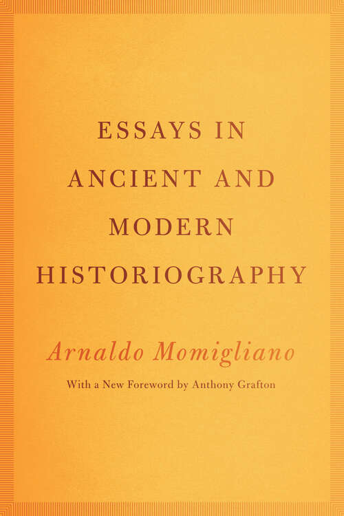 Book cover of Essays in Ancient and Modern Historiography