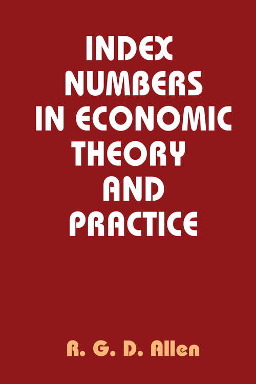 Book cover of Index Numbers in Economic Theory and Practice