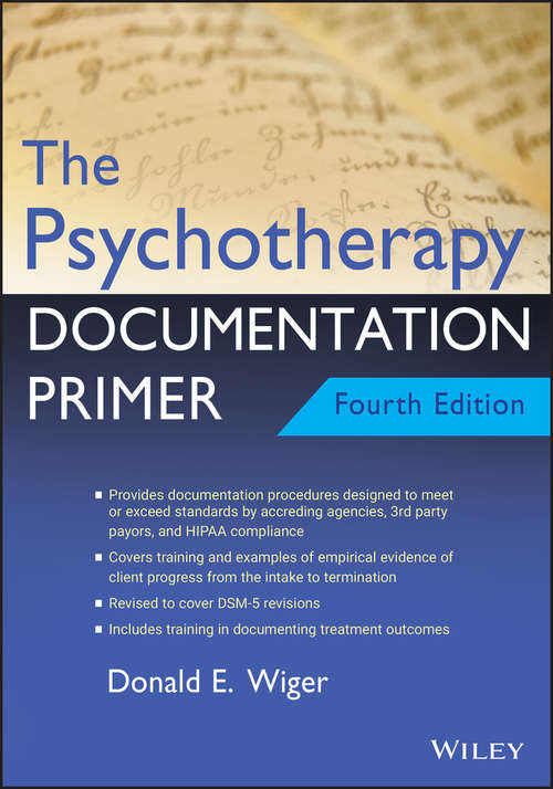 Book cover of The Psychotherapy Documentation Primer (4)