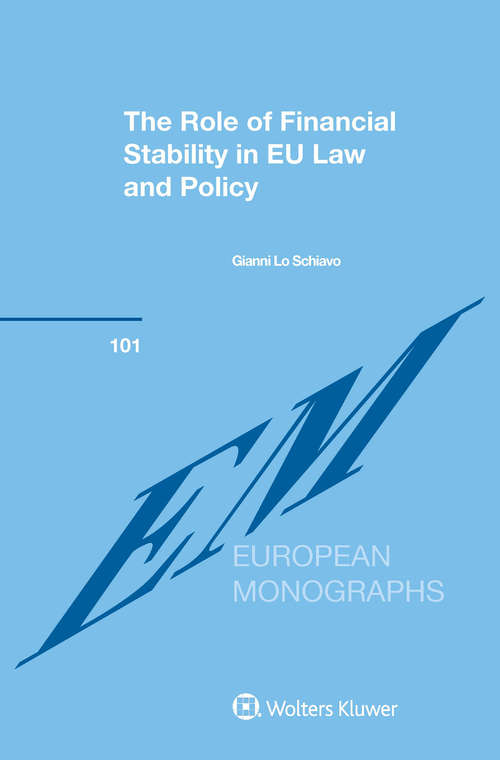 Book cover of The Role of Financial Stability in EU Law and Policy