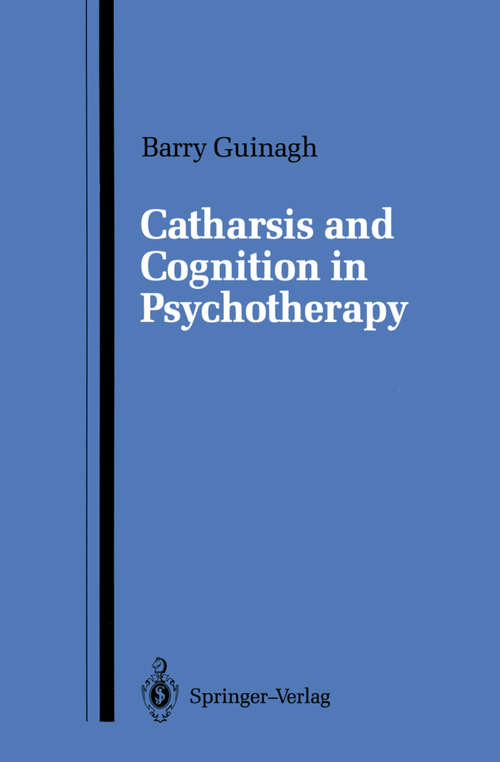 Book cover of Catharsis and Cognition in Psychotherapy (1987)