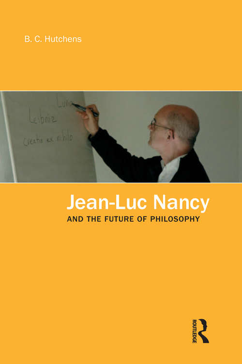 Book cover of Jean-Luc Nancy and the Future of Philosophy