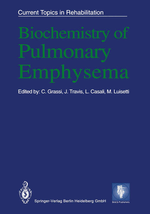 Book cover of Biochemistry of Pulmonary Emphysema (1992) (Current Topics in Rehabilitation)
