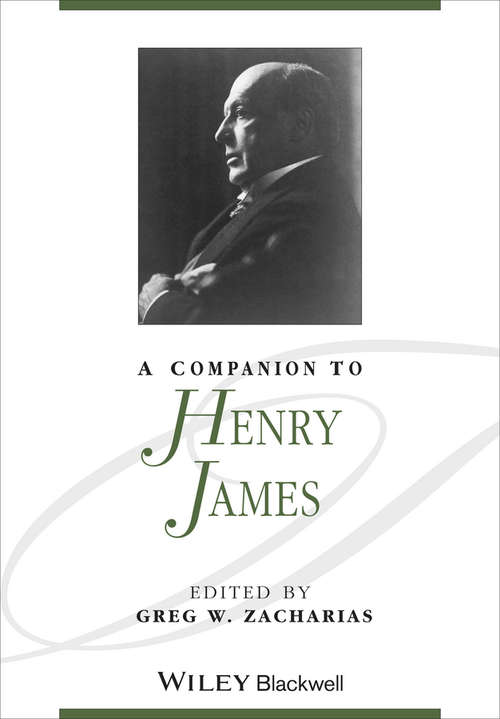 Book cover of A Companion to Henry James (Blackwell Companions to Literature and Culture)