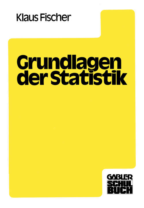 Book cover of Grundlagen der Statistik (1980)
