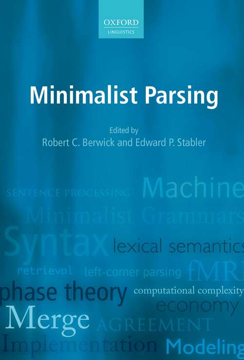 Book cover of Minimalist Parsing