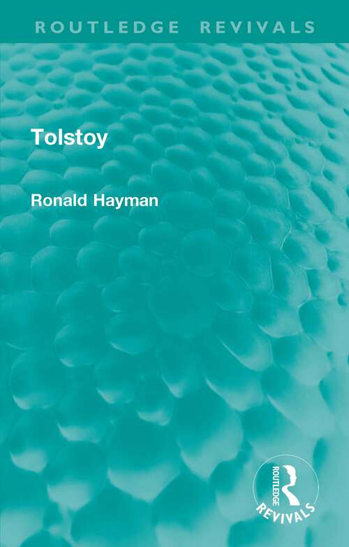 Book cover of Tolstoy (Routledge Revivals)