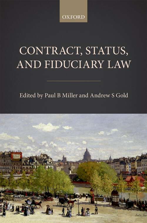 Book cover of Contract, Status, and Fiduciary Law