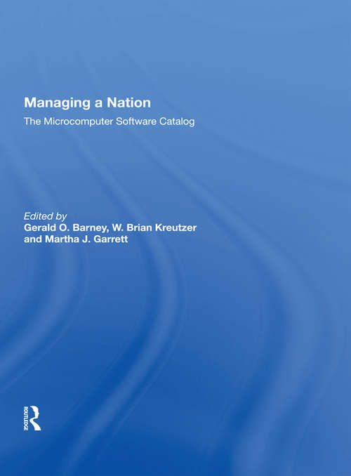 Book cover of Managing A Nation: The Microcomputer Software Catalog--second Edition
