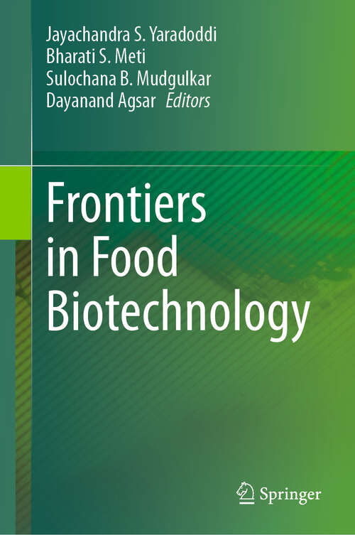 Book cover of Frontiers in Food Biotechnology (2024)