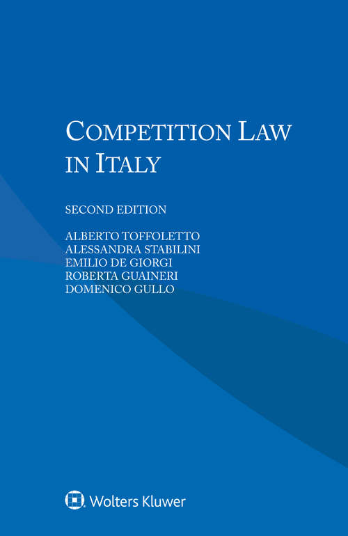 Book cover of Competition Law in Italy (2)