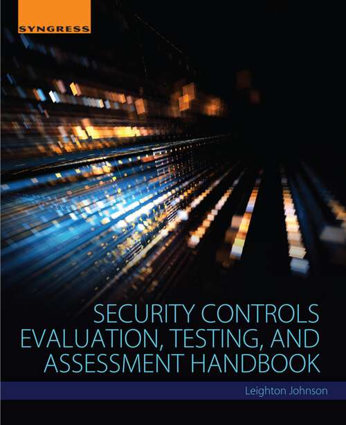 Book cover of Security Controls Evaluation, Testing, and Assessment Handbook (2)