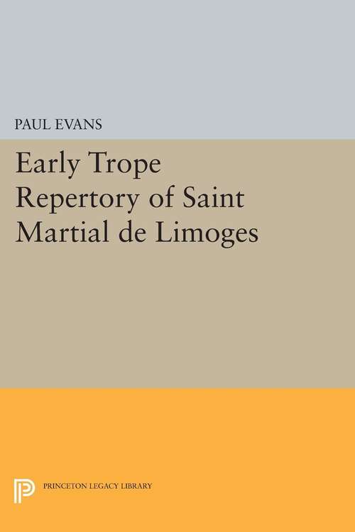 Book cover of Early Trope Repertory of Saint Martial de Limoges