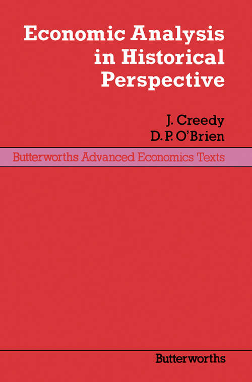 Book cover of Economic Analysis in Historical Perspective: Butterworths Advanced Economics Texts