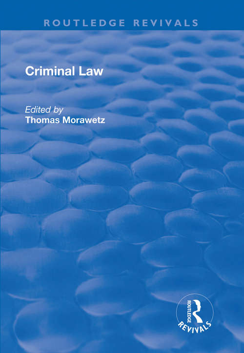 Book cover of Criminal Law