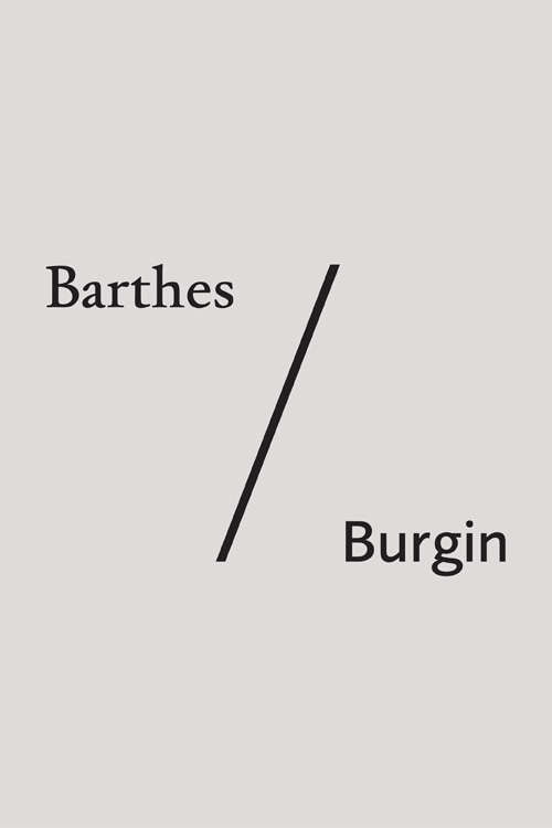 Book cover of Barthes/Burgin