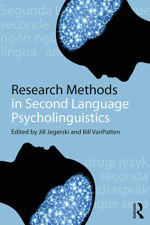 Book cover of Research Methods in Second Language Psycholinguistics