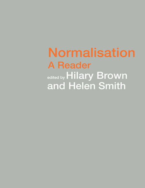 Book cover of Normalisation: A Reader