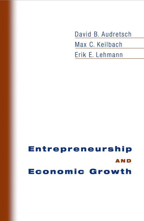 Book cover of Entrepreneurship and Economic Growth