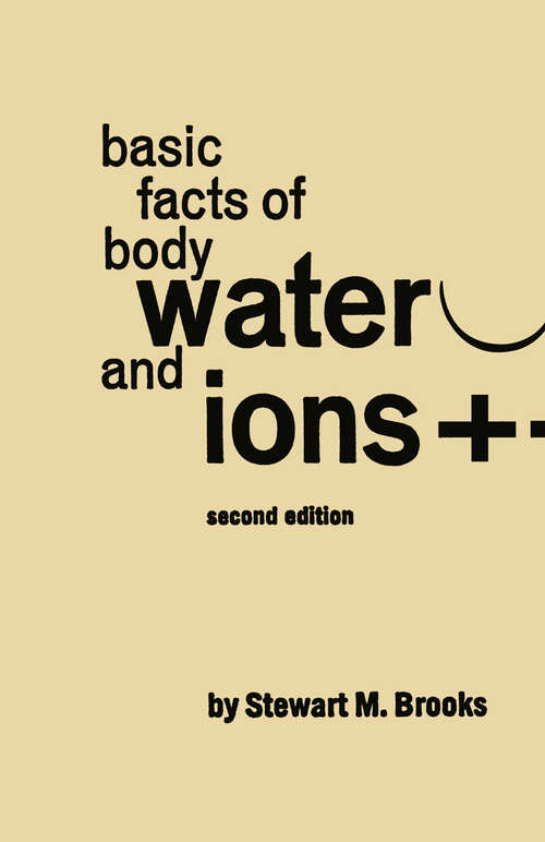 Book cover of Basic Facts of Body Water and Ions (2nd ed. 1968)