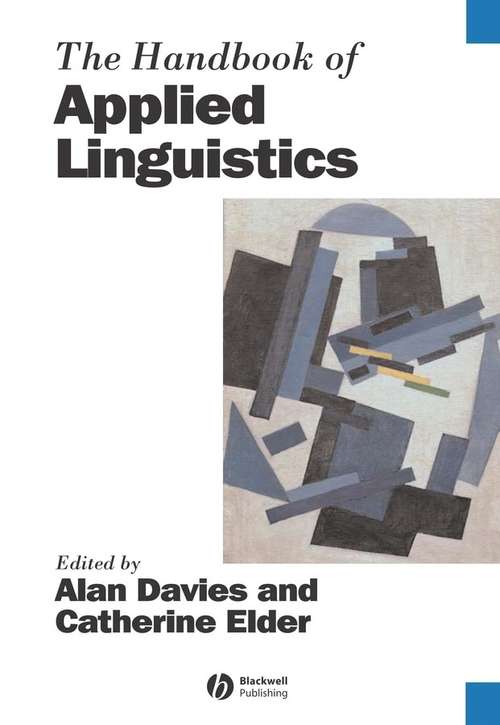 Book cover of The Handbook of Applied Linguistics (Blackwell Handbooks in Linguistics)