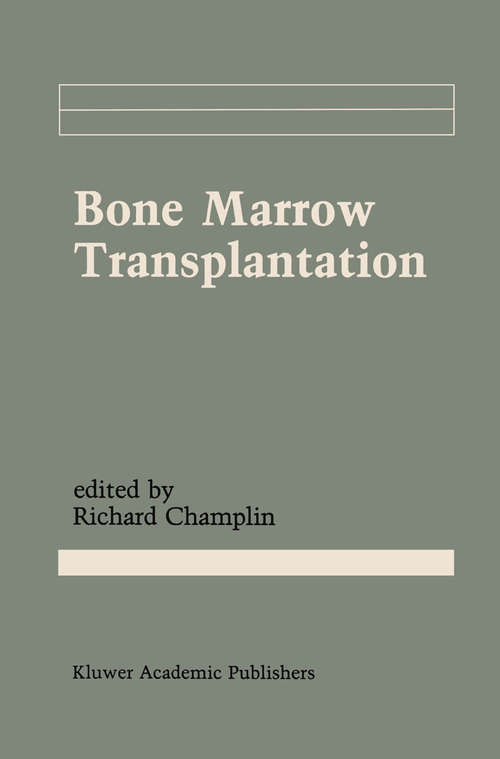 Book cover of Bone Marrow Transplantation (1990) (Cancer Treatment and Research #50)