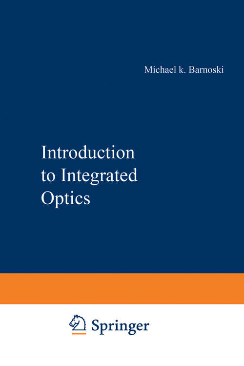 Book cover of Introduction to Integrated Optics (1974)
