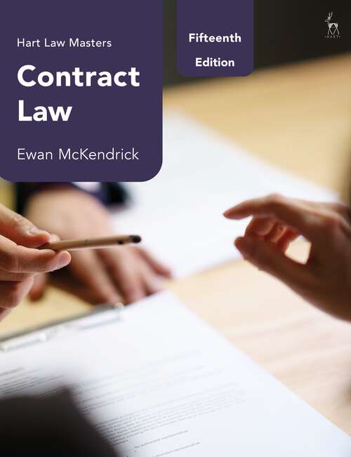 Book cover of Contract Law (Hart Law Masters)