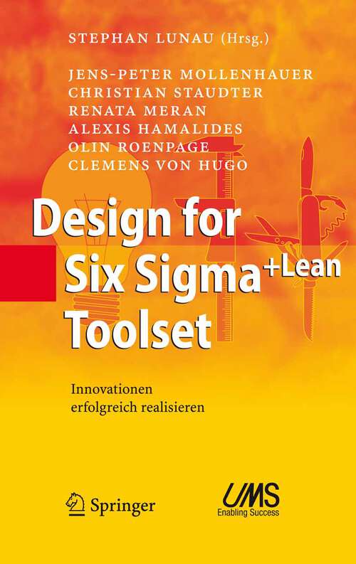 Book cover of Design for Six Sigma+Lean Toolset: Innovationen erfolgreich realisieren (2007)