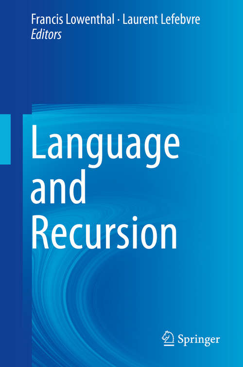 Book cover of Language and Recursion (2014)