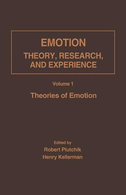 Book cover of Theories of Emotion