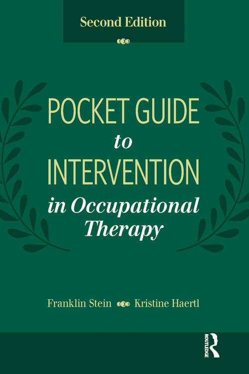 Book cover of Pocket Guide to Intervention in Occupational Therapy