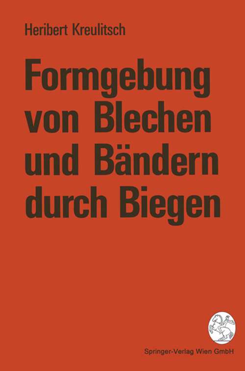 Book cover of Formgebung von Blechen und Bändern durch Biegen (1995)