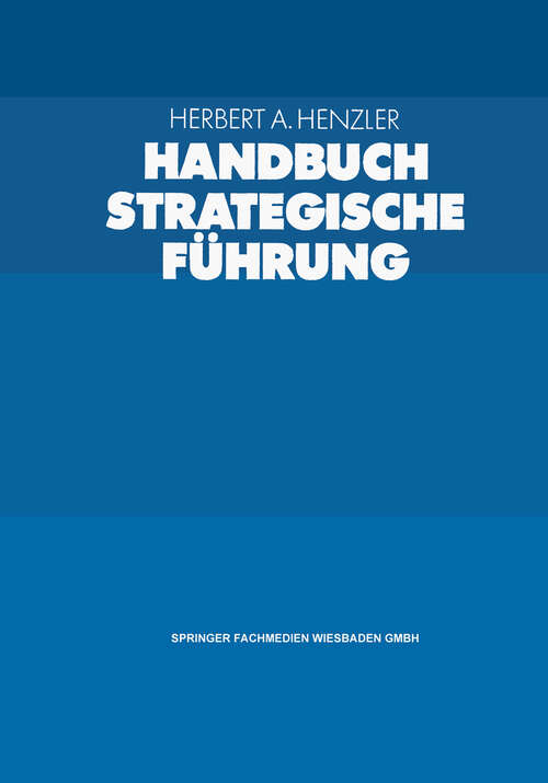 Book cover of Handbuch Strategische Führung (1988)