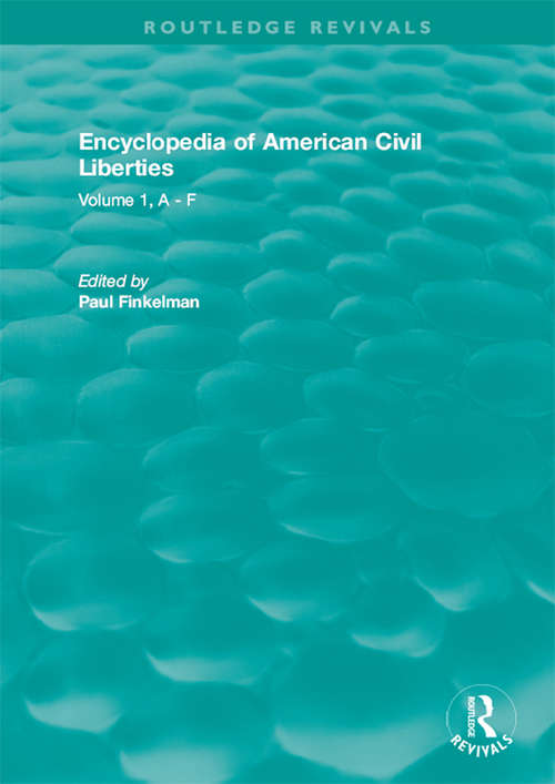 Book cover of Routledge Revivals (2006): Volume 1, A - F