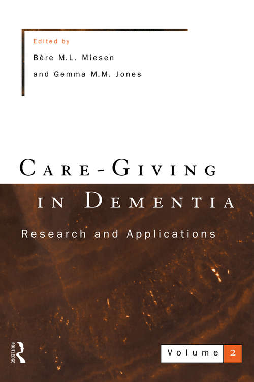 Book cover of Care-Giving In Dementia 2