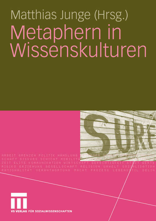 Book cover of Metaphern in Wissenskulturen (2010)